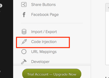 Squarespace Code Injection